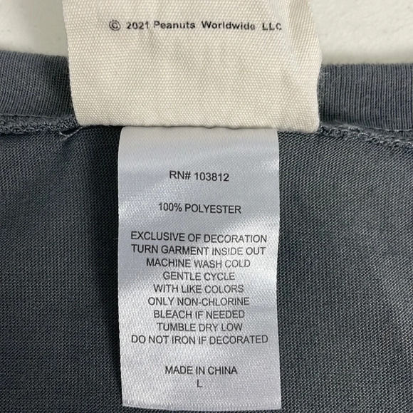 munki munki nite nite Peanuts Snoopy Candy Coma Hallowe’en PJ Top Shirt Large - Picture 5 of 7